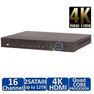 Dahua DH-NVR4216-4KS2 16-ти канальный 1U 4K сетевой видеорегистратор 