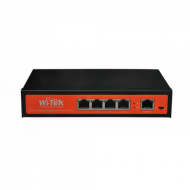 Wi-Tek WI-PS205 4-х портовый неуправляемый POE коммутатор