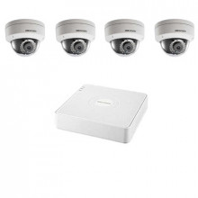 Комплект IP Hikvision - 4 купольные камеры