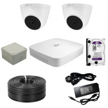 Комплект Daahua на 2 внутренние камеры - 1МП Комплект Daahua на 2 внутренние камеры - 1МП