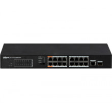 Dahua DH-PFS3117-16ET-135 16-портовый неуправляемый POE коммутатор Dahua DH-PFS3117-16ET-135 16-портовый неуправляемый POE коммутатор