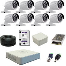 Комплект Hikvision TurboHD высокого разрешения - 8 HD камер